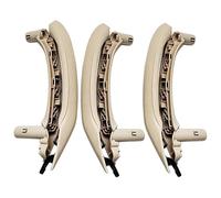 VBVKEPENDZ Interior Door Handle for B&MW X3 X4 F25 F26 2010-2016 LHD RHD Interior Door Armrest Pull Handle Genuine Leather Cover Full Set Assembly(Lhd 6pcs Set Beige)