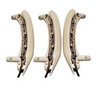 VBVKEPENDZ Interior Door Handle for B&MW X3 X4 F25 F26 2010-2016 LHD RHD Interior Door Armrest Pull Handle Genuine Leather Cover Full Set Assembly(RHD 6pcs Set Beige)
