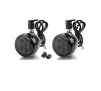 VBVKEPENDZ Motorcycle Indicators For Dyna For Softail For Sportster 883 1200 Metal Smoke 4wires Plum Blossom Style Motorcycle LED Front Turn Signal Lights(Style B)