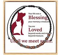 VBWEOI Hug from Heaven Morse Code Bracelet, Until We Meet Again Morse Code Bracelet, Inspirational Bracelets for Women and Man with Black Hematite Beads, 25.40 cm, Polycarbonate