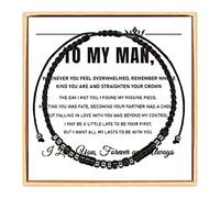 VBWEOI to My Man Bracelet - I Love You Gifts For Him, Mens Personalized Bracelet, Couples Bracelets For Him And Her, Gift For Groom From Bride On Wedding Day (C style)