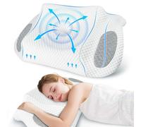 VBXBKC Cervical Neck Pillow for Neck Pain Relief, Ergonomic Orthopedic Neck Support Pillow, Memory Foam Support Pillow for Side, Back & Stomach Sleepers with Removable Cover