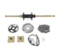 VBXCMLDPO 812mm Rear Live Axle Kit, Go Kart Rear Axle Assembly with Brake Disc and Chain, Metal High Strength Stable Performance for ATV Quads Drift Trike 50cc 70cc 90cc