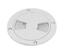 VBXCMLDPO Boat Deck Round Plate, 316 Stainless Steel Detachable Marine Inspection Hatch Cover, Grooved Disc Design for Easy Access on Boats and RVs (5 Inch)