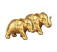 VBXCMLDPO Elephant Figurine, Elephant Statue Resin Decor, European Style Desktop Sculpture with Lifelike Details, Handcrafted Resin Elephant Ornament for Home Porch Living Room Office Decora
