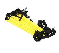 VBXCMLDPO Fixed Agility Ladder for Football Soccer Training, Speed Footwork Ladder with 12 Rungs 6M, Bright Color Non - Slip Rope Ladder for Sports Drills and Group Exercise (Yellow)