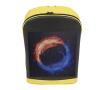 VBXCMLDPO LED Backpack with 64x64 Pixel Color Display Screen, Portable 16in Wireless LED Backpack for Motorcycle Travel, USB Charging Port, Water Resistant Oxford Cloth
