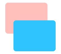 Vbxvsa 2pcs Silicone Mat, Silicone Placemats for Kids, Non Slip Table Mat, Non Stick Square Worktop Protector, Reusable Craft Mat, Blue Pink Makeup Mat (40x30cm)