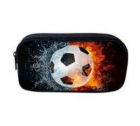 Vbxvsa Football Pencil Case for Boys, Large Capacity Single Layer School Pen Pouch, Sports Themed Stationery Organiser for School, Travel, Work, Gift for Kids, Teens
