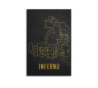 VBYTAXTWJ Video Game Counter-Strike 2 Poster4 Poster Decorative Painting Canvas Wall Posters And Art Picture Print Modern Family Bedroom Decor Posters 16x24inch(40x60cm)