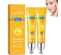 VC Lutein Anti Aging Eye Cream, Eye Anti Wrinkle Serum, Vitamin Essential, Reduce Fine Lines, Brightening & Moisturizing for Dry Skin Around Eyes, Firm The Skin (2pcs)