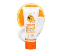 VC Suncream SPF90+ - Factor 90 Sun Cream - 3in1 Natural Care Sunscreen Protector - Vitamin C Extract Sunblock Cream - Anti Sun UVA/UVB Radiation Protection Lotion For Face And Body 60ML