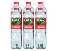 VC Touch of Fruit Strawberry Flavoured Still Natural Mineral Water with Low Sugar and Natural Sweetner 1.5L Bottle Certified B Corp Recyclable (Pack of 6)