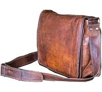 VC VINTAGE COUTURE 13 inch Leather Full Flap Messenger Handmade Bag Laptop Bag Satchel Bag Padded Messenger Bag Brown (13x10)