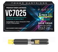 VC7025 106R03737 106R03738 106R03739 106R03740 Toner Cartridges with chip | for Xerox VersaLink C7020 C7025 C7030 Printers High Yield Work,Yellow-VC7025