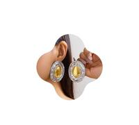 Vcagirest - Oval Wind Exaggerated Metal Dangle Earrings for Women, Zinc, No Gemstone