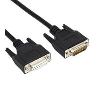 VCALDGFZ Custom Industrial Grade DB15 Cable Pure Copper Male to Female Parallel 15 Pin Serial Extension Cable 2 Rows Pinout 1m 5m 10m 30m(Male to Female,10M)