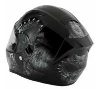 VCAN H128 DROGON DRAGON MONSTER MOTORCYCLE HELMET WITH DROP DOWN SUN VISOR