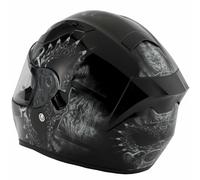 VCAN H128 DROGON DRAGON MONSTER MOTORCYCLE HELMET WITH DROP DOWN SUN VISOR