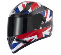 Vcan H128 Full Face Dual Visor Motorcycle Helmet Britain Union Jack (L)