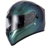 VCAN H128 FULL FACE MOTORCYCLE HELMET DUAL VISOR SUN VISOR GRADIENT GREEN BLUE
