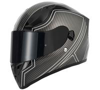 Vcan H128 Full Face Ece22.06 Rated Dual Visor Motorcycle Helmet Vector Carbon (L)