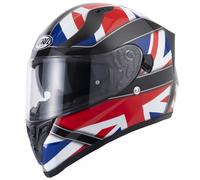 Vcan H128 Full Face Dual Visor Motorcycle Helmet Britain Union Jack (XL)