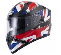 Vcan H128 Full Face Dual Visor Motorcycle Helmet Britain Union Jack (2XL)