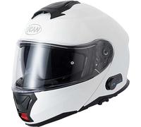 VCAN H272 Bluetooth Motorbike Flip-up Dual Visor Helmet Modular Wireless Communication Function Urban Touring ECE 22.06 Motorcycle Helmet with FREE Pinlock70 Lens, White (L)