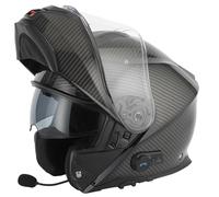 VCan H272 ECE22.06 Compliant, Flip Front Modular Bluetooth Intercom Motorcycle Helmet Atlas Carbon Fibre Look (L)