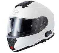 VCan H272 ECE22.06 Compliant, Flip Front Modular Bluetooth Intercom Motorcycle Helmet White