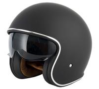 VCAN H589 OPEN FACE RETRO MOD SCOOTER MOTORCYCLE HELMET BLACK UNION JACK TARGET