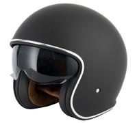 VCAN H589 OPEN FACE SCOOTER MOTORCYCLE RETRO JET HELMET MATT BLACK CLASSIC
