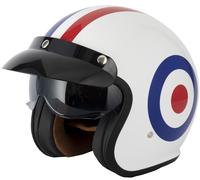 VCAN H589 SCOOTER MOD MOTORCYCLE OPEN FACE CRASH HELMET LAMBRETTA VESPA