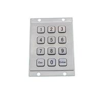 VCBGDJI 12-Key 3x4 Industrial Mini Stainless Steel Numeric Keypad for Outdoor Smart Parcel Lockers(Matrix,Esc and Enter)