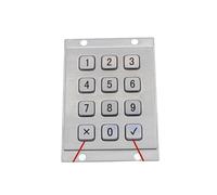 VCBGDJI 12-Key 3x4 Industrial Mini Stainless Steel Numeric Keypad for Outdoor Smart Parcel Lockers(USB,Cross and Tick)