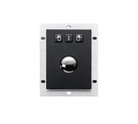 VCBGDJI Embedded Mechanical Trackball Mouse USB PS2 Panel Mount 38mm Metal Rollerball Industrial Pointing Device(USB interface,Svart)