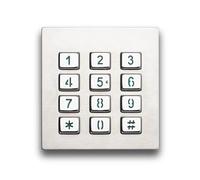 VCBGDJI IP65 12 Keys 3x4 Stainless Steel Metal Backlit Numeric Keypad For Industrial Telephone Access Control System(RS232,Star And hash Layout)