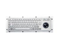 VCBGDJI Waterproof IP65 Vandal Proof Panel Mount USB Wired Stainless Steel Industrial Metal Keyboard With Trackball Mouse(PS2)