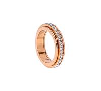 VCCKNB JEWELRY Fidget Rings for Anxiety, Cubic Zirconia Spinner Ring Anti anxiety Rings for Women Girls Stress Worry Ring Meditation Ring Band Ring (B-Rose Gold, N)