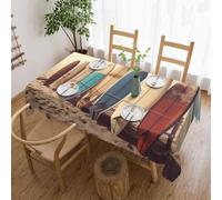 VCCSKDSK Boards on the Beach Printed Rectangular Tablecloth 183x137 CM, Water-Resistant Wrinkle-Free Table Cloth Cover for Dining & Events