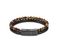 VCCWYQK 2-layer Beads Urn Bracelet for Ashes for Men Tigers Eye Crystal Cremation Bangle Keepsake Urn Bracelet for Ash Holder