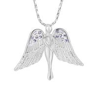 VCCWYQK Angel Lady Urn Necklace for Ashes for Women Stainless Steel Cremation Jewelry Keepsake Urn Pendants for Ashes Holder