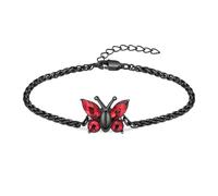 VCCWYQK Butterfly Urn Bracelet for Ashes for Women Stainless Steel Cremation Jewelry Adjustable Urn Link Bangle Memorial Keepsake Ash Holder Bracelet