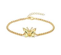 VCCWYQK Butterfly Urn Bracelet for Ashes for Women Stainless Steel Cremation Jewelry Adjustable Urn Link Bangle Memorial Keepsake Ash Holder Bracelet