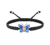 VCCWYQK Cremation Jewelry Butterfly Urn Bracelet for Ashes for Women Man Adjustable Memorial Keepsake Rope Bracelet