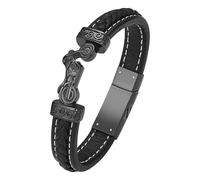 VCCWYQK Cremation Jewelry Urn Motorcycle Bracelet for Ashes Leather Bracelet for Women Men Keepsake Memorial Cuff Bangle Braided Wristband Bracelet for Men