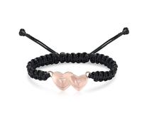 VCCWYQK Double Heart Urn Bracelet for Ashes for Women Stainless Steel Urn Memorial Jewelry forHuman Pet of Loved Ones Keepsake Gift