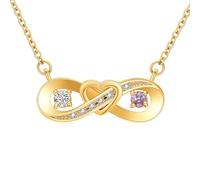 VCCWYQK Gemstone Heart Infinity Urn Necklace for Women Cremation Jewellery for Ashes Urn Necklace Pendant Memorial Lockets Keepsake Cremation Ash Jewellery, Stainless Steel, No Gemstone