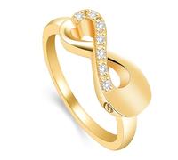 VCCWYQK Infinity Love Cremation Ring for Ashes Stainless Steel Hold Loved Ones Ash Keepsake Finger Ring Urn Locket Memorial Jewelry for Women